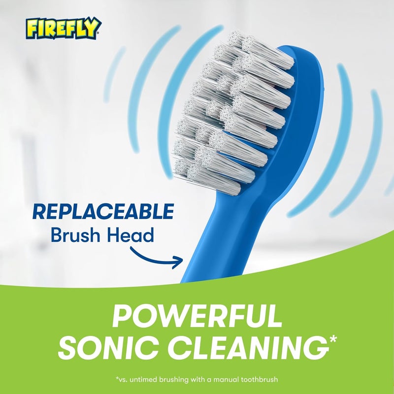 Firefly Slim Sonic Hot Wheels Toothbrush with USB Charging and Antibacterial Cover, Ages 3+, 1 Count - Image 4